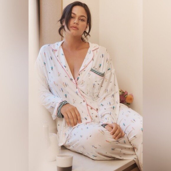 NWT Size 3X - Anthropologie The Briar Piped Pajama Shirt: Long-Sleeve Edition - Picture 2 of 12